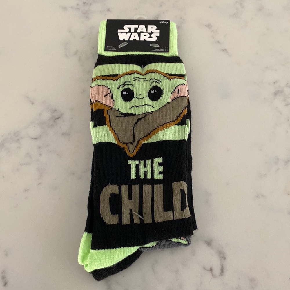 Star Wars Baby Yoda Themed Crew Length Socks